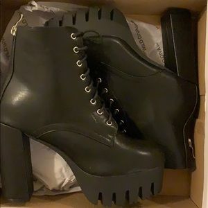 Black Leather Platform Shoes *NEW*